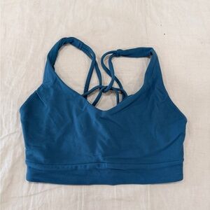 Athleta Teal Strappy Sports Bra